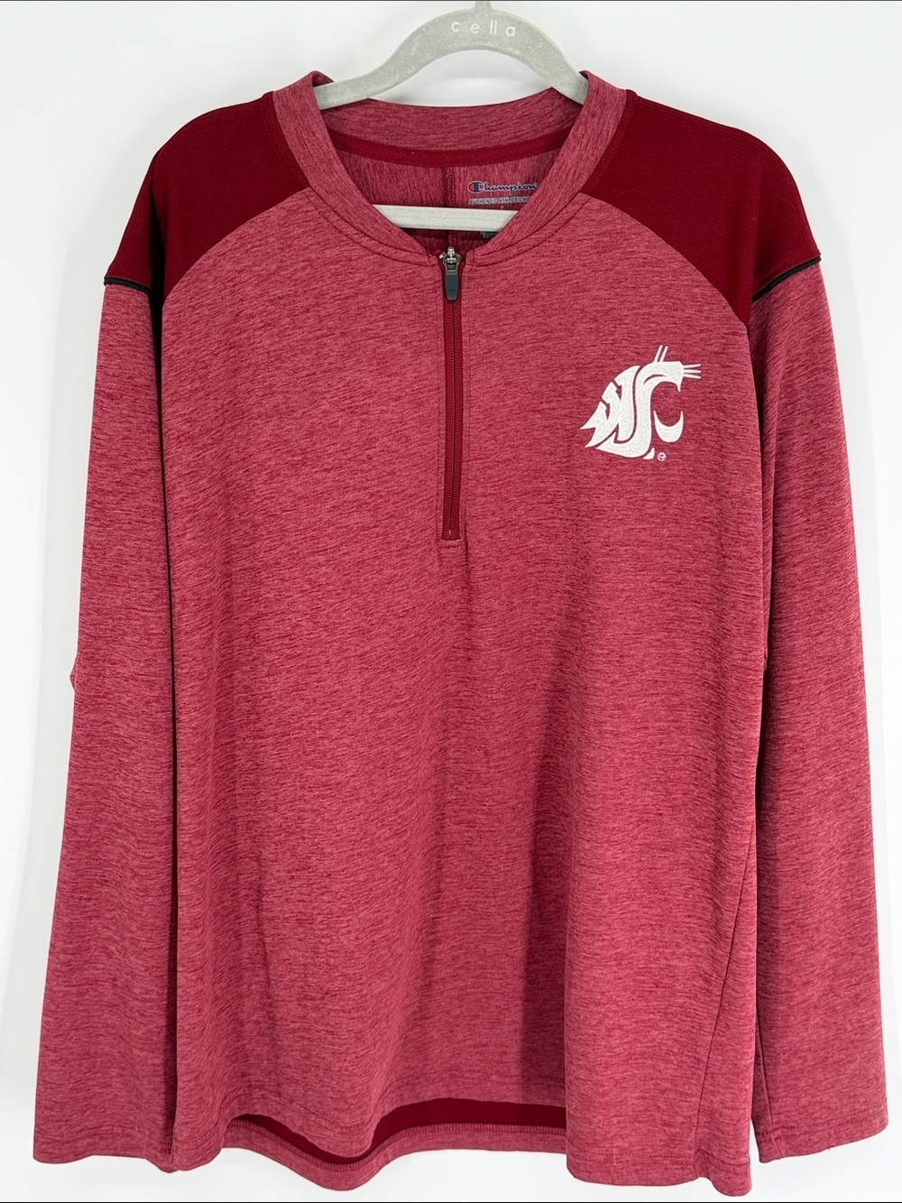 Champion WSU Washington State Cougars Quarter Zip Men’s Size Large